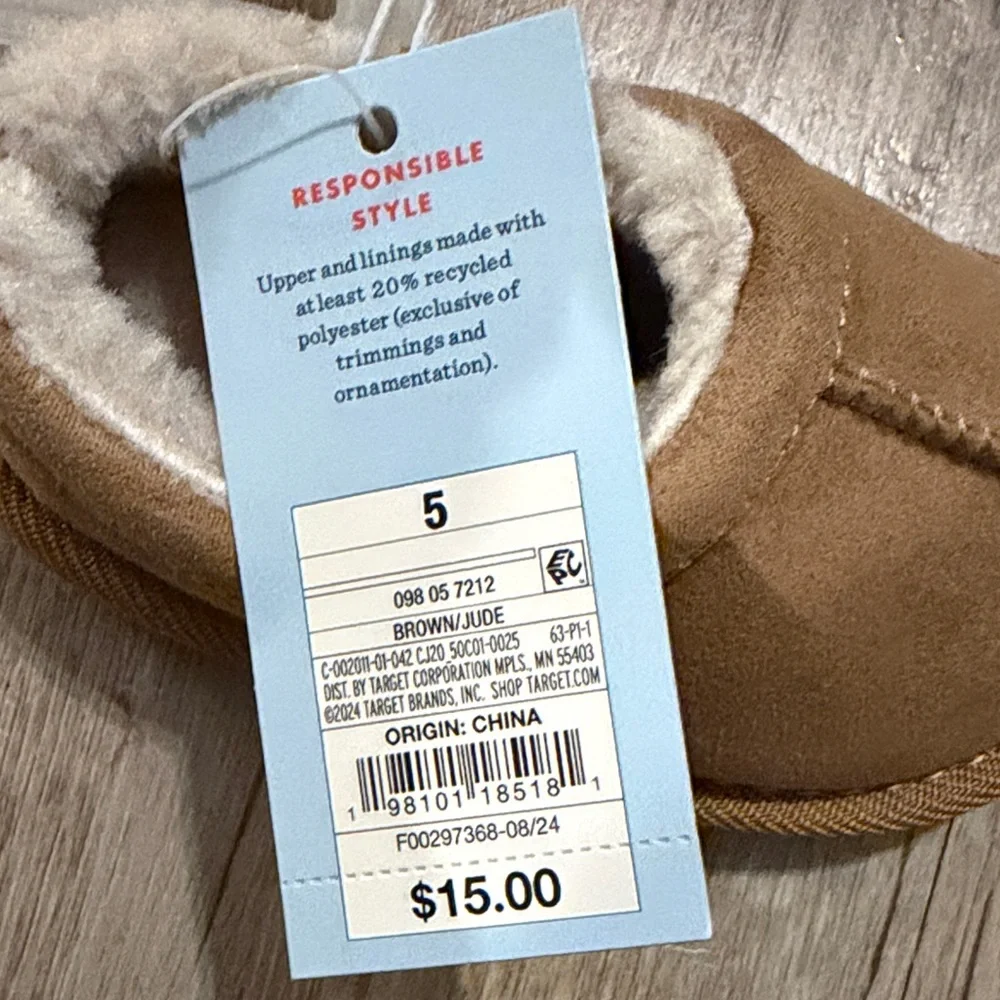 Cat & Jack Toddler Brown Faux-Suede Slip-On Moccasins